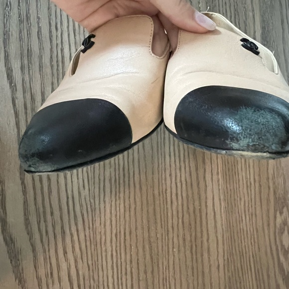 Chanel CC lamb skin Cap Toe Ballerina Flats - Picture 6 of 8